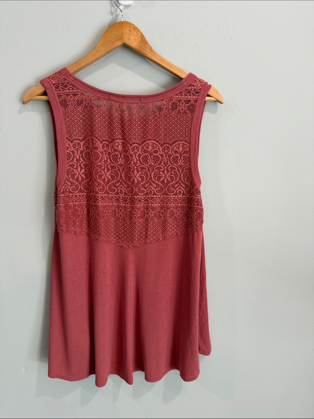 Rewind Rose‎  Lace-Shoulder Tank Top - Picture 5 of 8